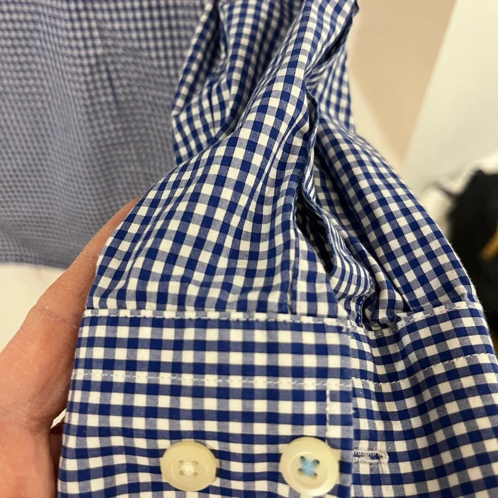 Banana Republic Men's Blue Checkered Shirt